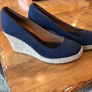 Women’s JCrew navy wedges- beautiful! Size 7.5